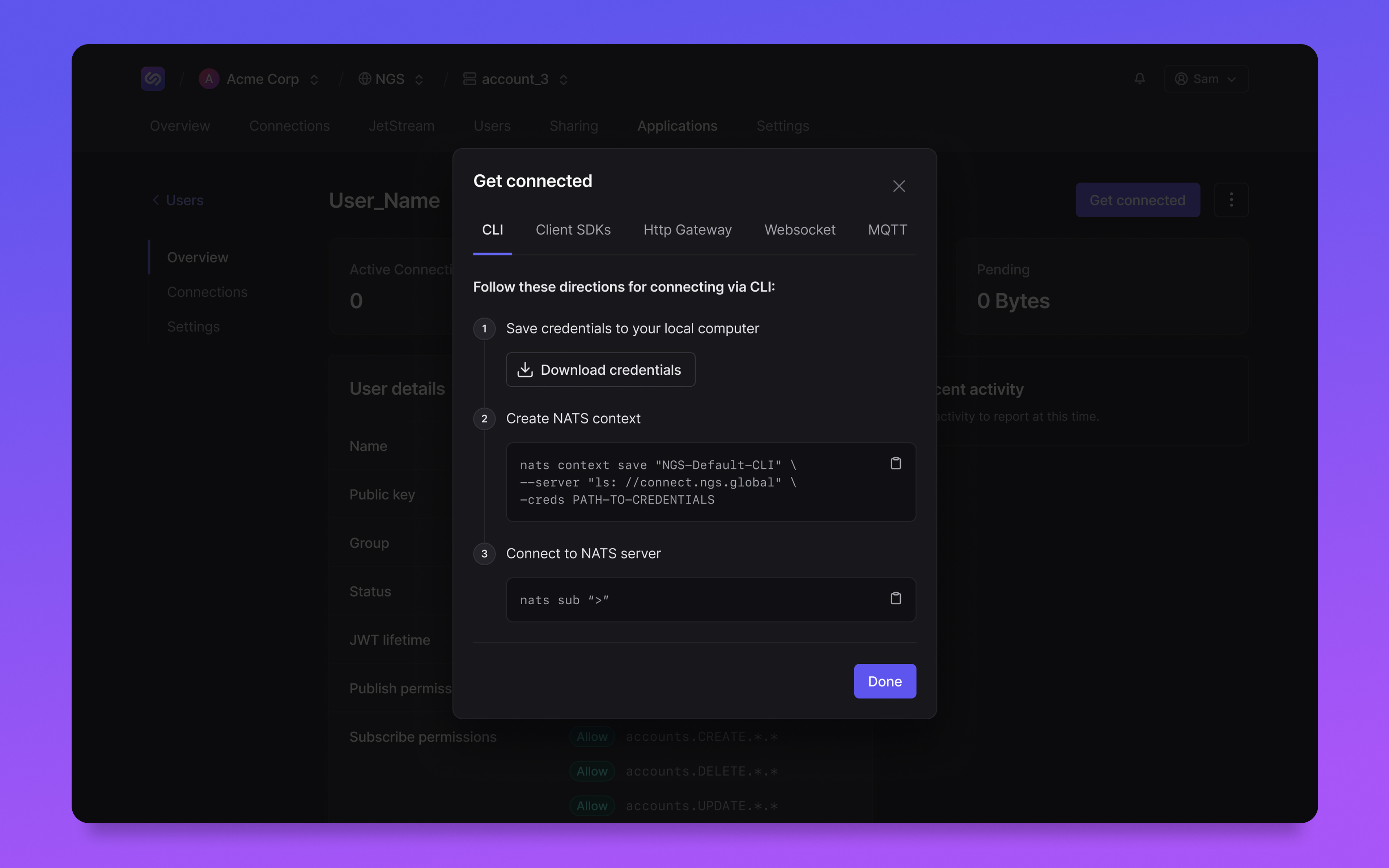 Connecting applications to NATS.io is simple and flexible.